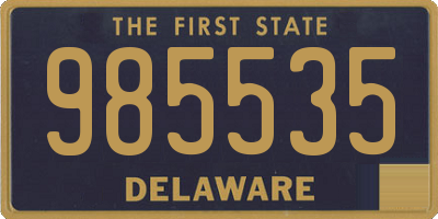 DE license plate 985535