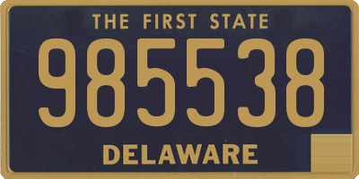 DE license plate 985538