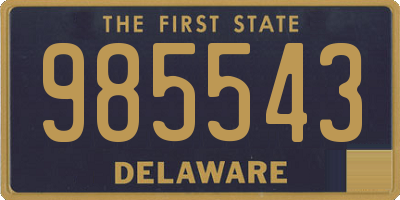 DE license plate 985543