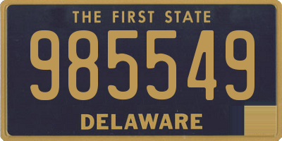 DE license plate 985549