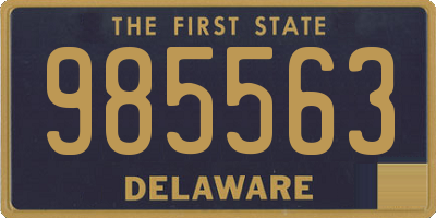 DE license plate 985563