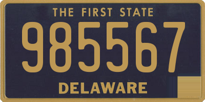 DE license plate 985567