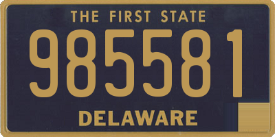 DE license plate 985581