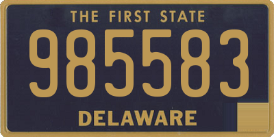 DE license plate 985583