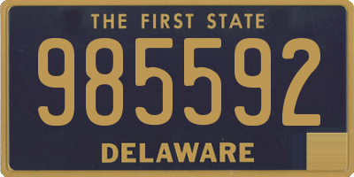 DE license plate 985592