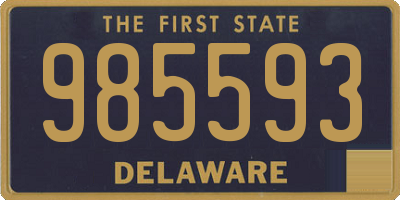 DE license plate 985593
