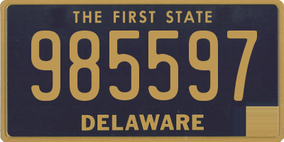 DE license plate 985597