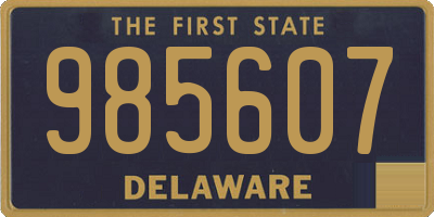 DE license plate 985607