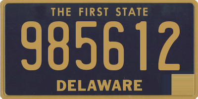 DE license plate 985612