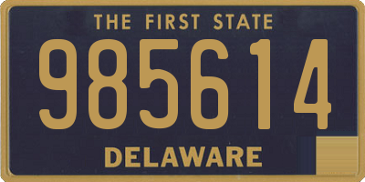 DE license plate 985614