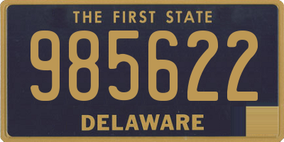 DE license plate 985622