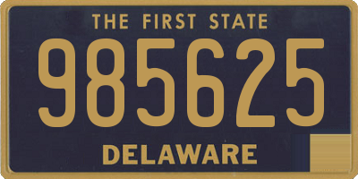 DE license plate 985625