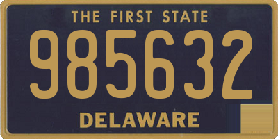 DE license plate 985632