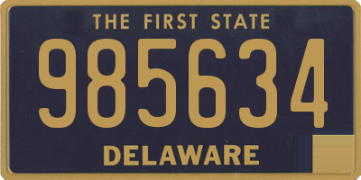 DE license plate 985634