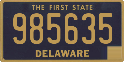 DE license plate 985635