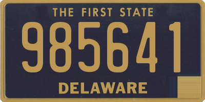 DE license plate 985641