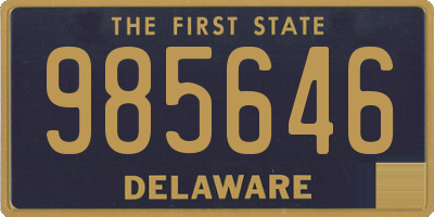 DE license plate 985646