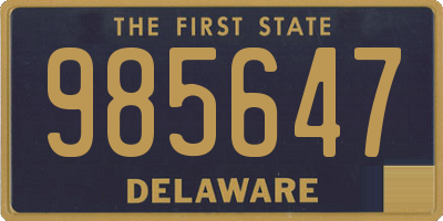 DE license plate 985647