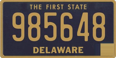 DE license plate 985648