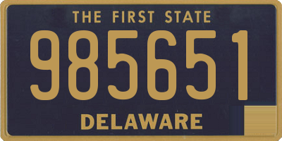 DE license plate 985651
