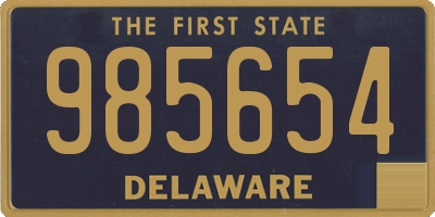 DE license plate 985654