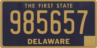 DE license plate 985657