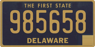 DE license plate 985658