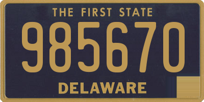 DE license plate 985670