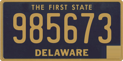 DE license plate 985673