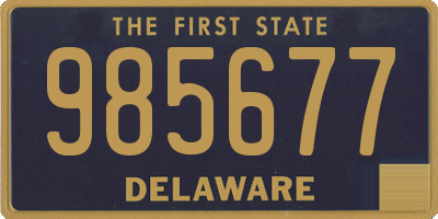 DE license plate 985677