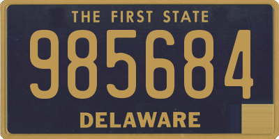 DE license plate 985684