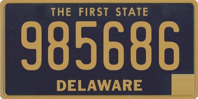 DE license plate 985686