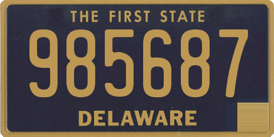 DE license plate 985687