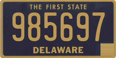 DE license plate 985697