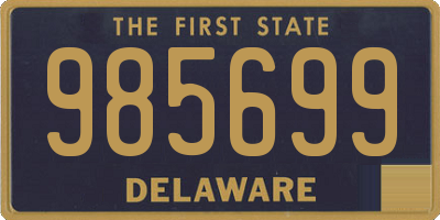 DE license plate 985699