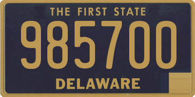 DE license plate 985700