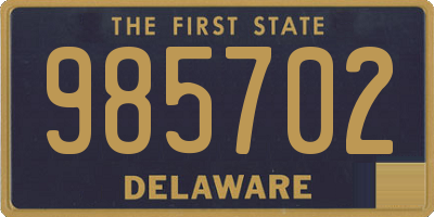 DE license plate 985702