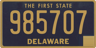 DE license plate 985707