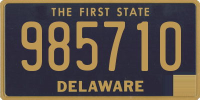 DE license plate 985710