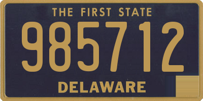 DE license plate 985712