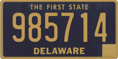 DE license plate 985714