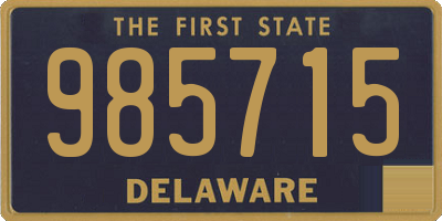 DE license plate 985715