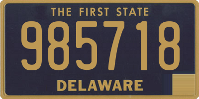DE license plate 985718