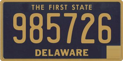 DE license plate 985726