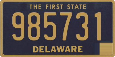 DE license plate 985731