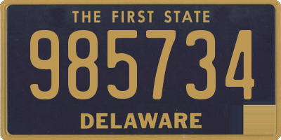 DE license plate 985734