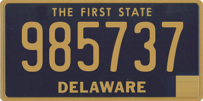 DE license plate 985737