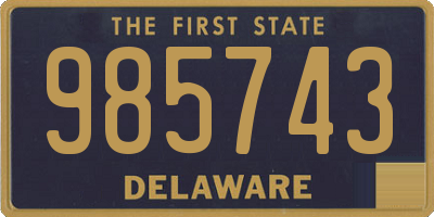 DE license plate 985743