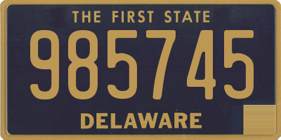 DE license plate 985745