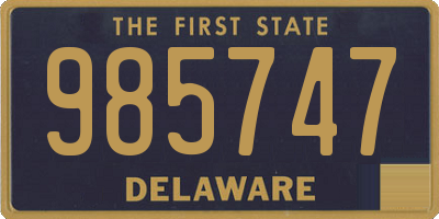 DE license plate 985747